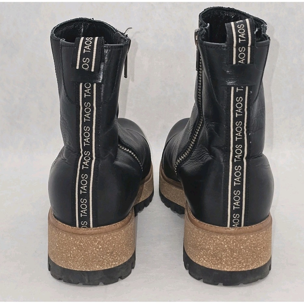 EUC Taos Downtown Chelsea Boot Womens EU38 US 7-7.5 Black Leather Inside Zipper - Picture 5 of 8
